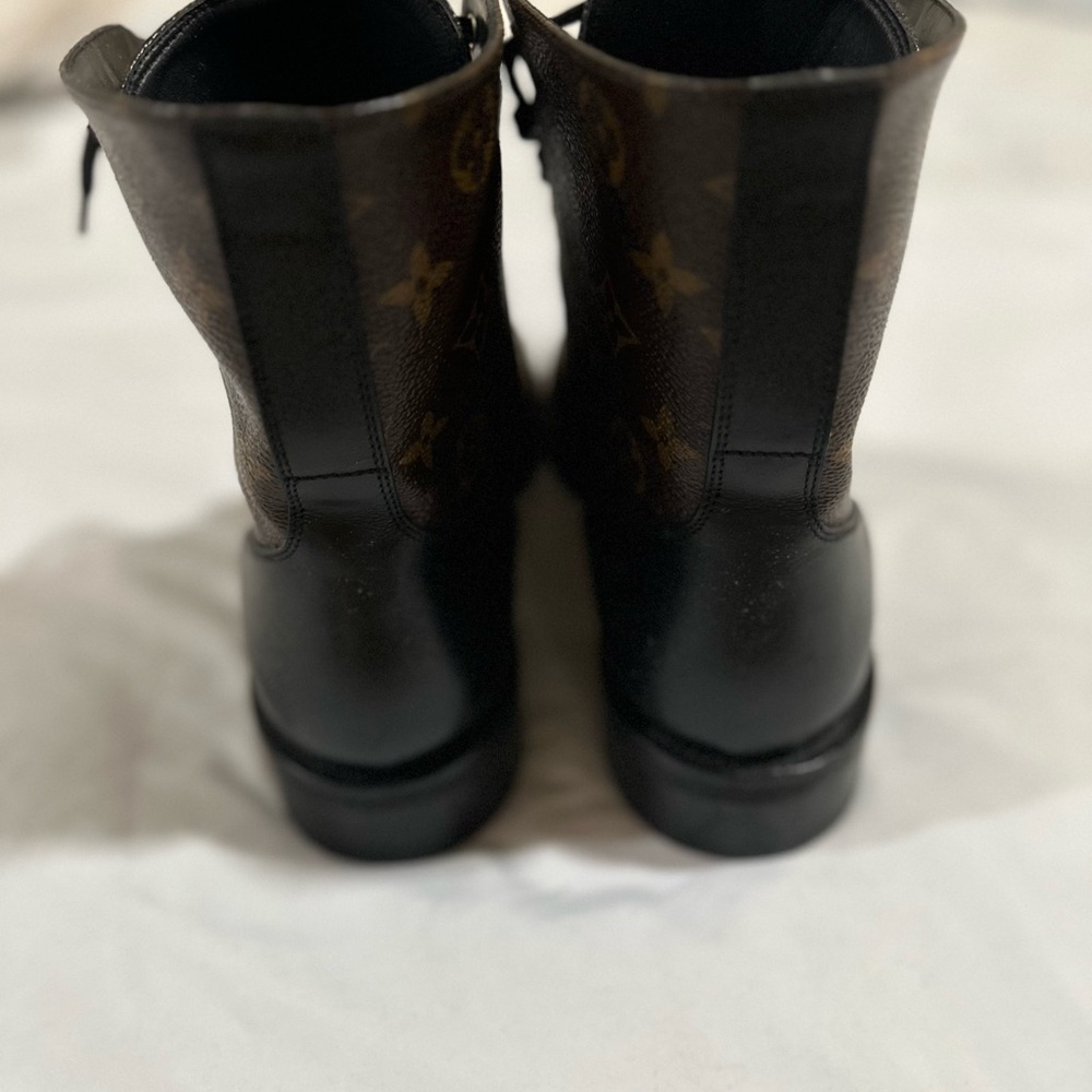 Louis Vuitton Black and Brown Combat Boots - Picture 2 of 7